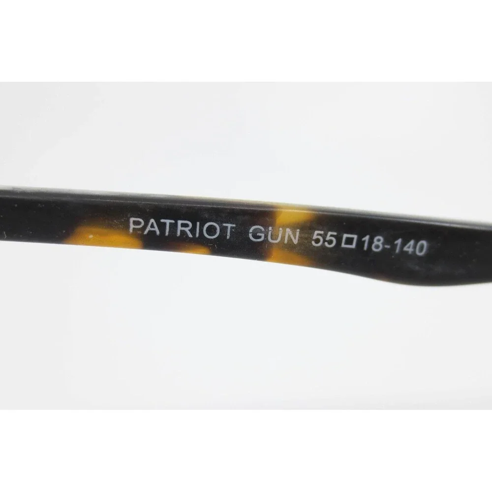 Adolfo Patriot Gun Eyeglasses Rectangular Gunmetal Tortoise Frame 55-18-140